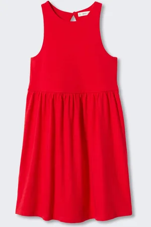 MANGO Girls Sustainable Pure Cotton Fit & Flare Dress