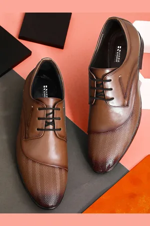 HERE&NOW Men Textured Comfort-Fit Formal Derbys