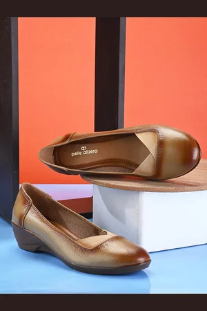 Pelle Albero Textured Leather Comfort Heel Pumps