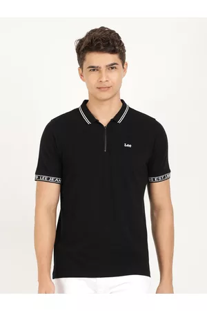 Lee Men Polo Collar Slim Fit Cotton T-shirt