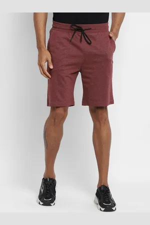 Turtle Men Maroon Slim Fit Cotton Sports Shorts