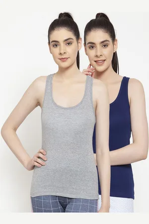 Friskers Women Pack of 2 Solid Tank Tops