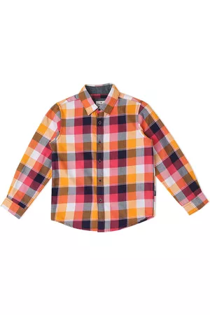 Pepe Jeans Boys Relaxed Checked Cotton Casual Shirt