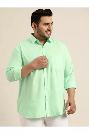 SOJANYA Men Green Pure Cotton Classic Casual Shirt
