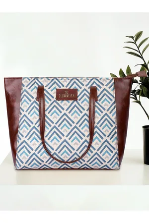THE CLOWNFISH Valentine Geometric Printed Structured Tote Bag