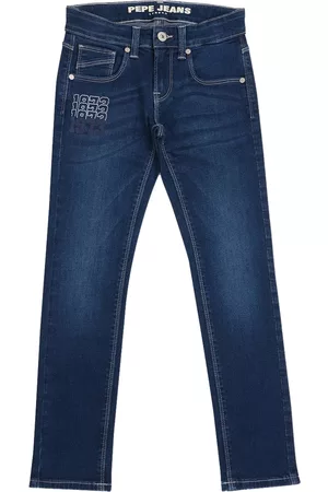 Pepe Jeans Boys Relaxed Fit Mid-Rise Printed Light Fade Cotton Jeans