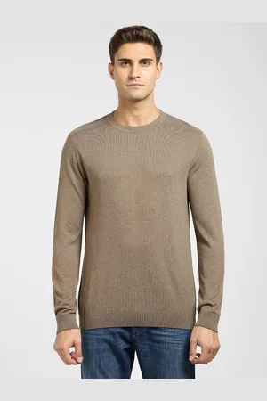 Light Brown Crew Neck Pullover|278128503