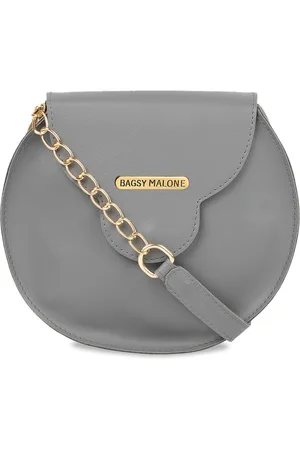 Bagsy Malone Women Grey Solid Sling Bag