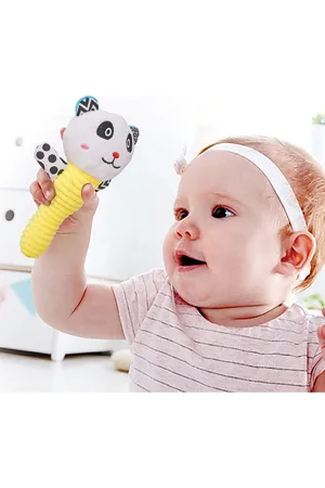 Baby Moo Infants Yellow Panda Rattle Toy