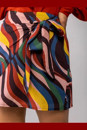 20Dresses Abstract Print Mini Wrap Skirt