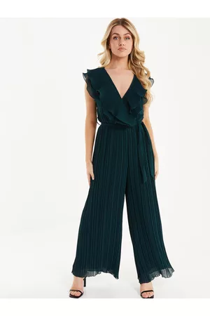 Quiz Women Jumpsuits - V-Neck Ruffle Details Basic Jumpsuit