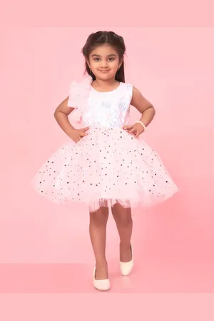 Aarika Girls Embellished Net Fit & Flare Dress