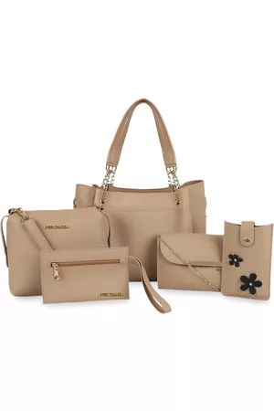 Bagsy Malone Beige Structured Handheld Bag