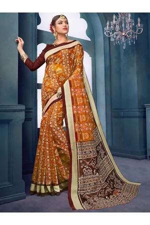Kalini Ethnic Motifs Printed Sambalpuri Saree