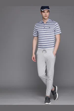 adidas Two-Color Striped Polo Collar T-shirt