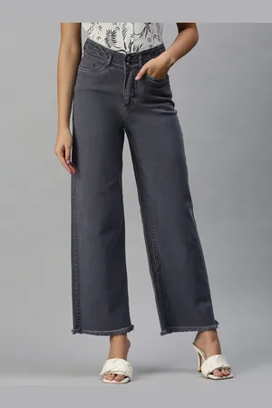 SHOWOFF Women Wide Leg High-Rise Light Fade Stretchable Jeans
