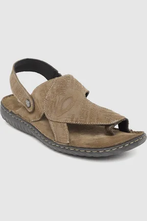 Woodland Men Olive Brown One Toe Comfort Sandals