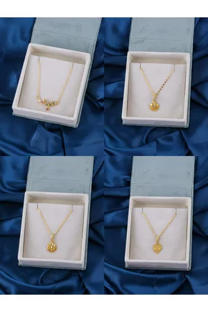 Brandsoon Set of 4 Gold-Plated Brass Necklaces