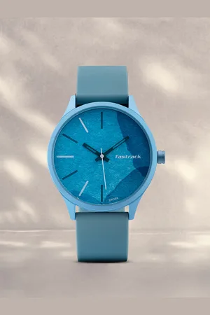 Fastrack Unisex Light Blue Aluminium Printed Dial & Straps Analogue Watch