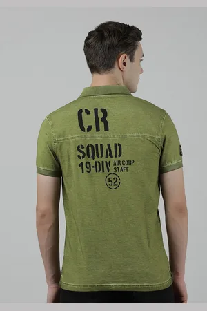 Crocodile Polo Collar Pockets Slim Fit Cotton T-shirt