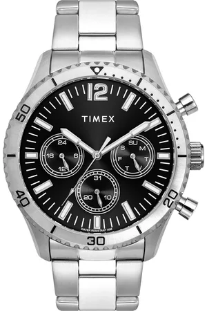 Timex Men Patterned Dial & Stainless Steel Bracelet Style Straps Analogue Multi Function Watch TWEG22200