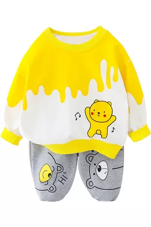 Googo Gaaga Boys Printed Pure Cotton Sweatshirt With Joggers