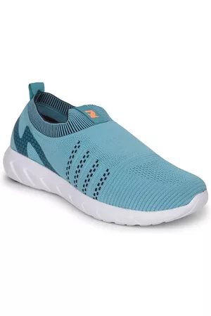 Liberty Women Blue Mesh Walking Non-Marking Shoes