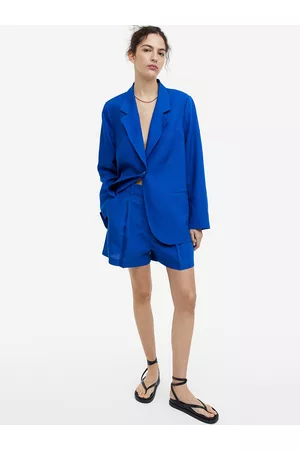 H&M Women Linen-Blend Bermuda Shorts