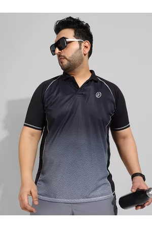 Instafab Men Plus Size Printed Polo Collar Flex T-shirt