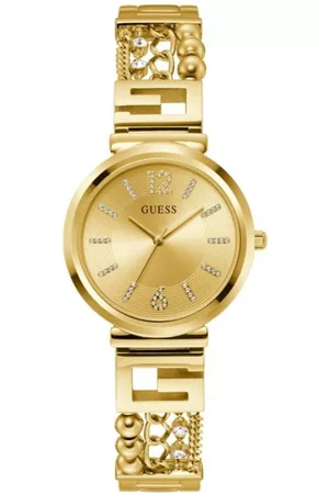 Guess Women Embellished Dial & Stainless Steel Bracelet Style Straps Analogue Watch