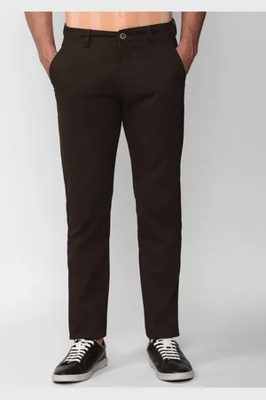 Peter England Men Mid-Rise Slim Fit Regular Trousers
