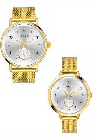 Timex Pack of 2 Stainless Steel Bracelet Style Straps Analogue Watch TW00PR292