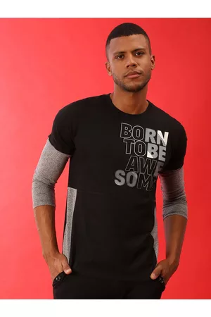 Campus Typography Printed Long Sleeves Cotton T-shirt