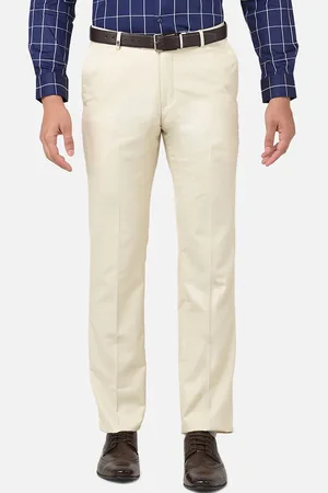 OXEMBERG Slim Fit Men Cream Trousers - Buy OXEMBERG Slim Fit Men Cream  Trousers Online at Best Prices in India | Flipkart.com