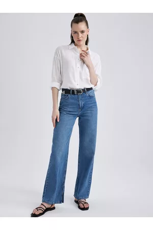 DeFacto Women Boot Cut Mid Rise Pure Cotton Jeans