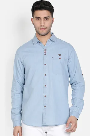 Kuons Avenue Men Blue Smart Slim Fit Casual Shirt