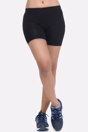 LAASA  SPORTS Women Black Skinny Fit Training or Gym Sports Shorts