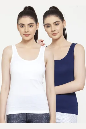 Friskers Women Pack Of 2 Solid Knitted Tank Tops
