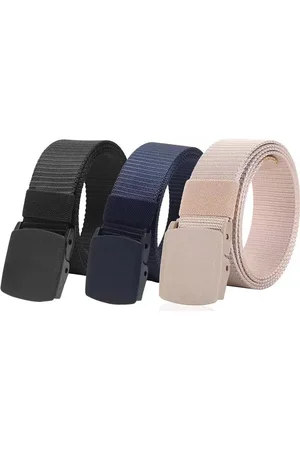 Kastner Men Set Of 3 Canvas Textured Belt