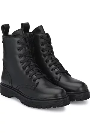 Delize Women Textured Vegan Leather High-Top Regular Boots