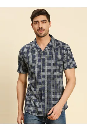 Moda Rapido Classic Fit Tartan Checked Opaque Casual Cotton Shirt
