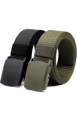 Kastner Men Set Of 2 Canvas Textured Wide Belt