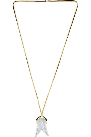 Voylla Men Silver-Plated & Yellow Pendant with Thread String