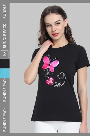 Chozi Pack Of 2 Printed Bio Finish Running Cotton T-shirt