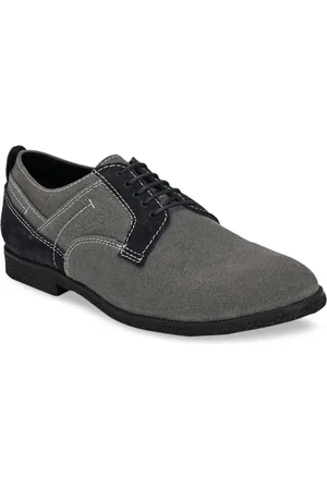 CARLO ROMANO By Wasan Shoes Men Grey Genuine Leather Formal Shoe