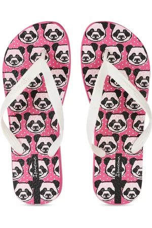 Ipanema Women White & Pink Printed Thong Flip-Flops