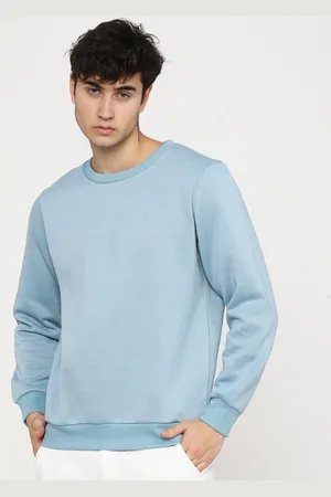 Highlander Men Blue Solid Pullover Sweatshirt