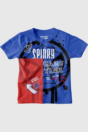 BONKIDS Boys Graphic Printed Round Neck Cotton T-Shirt
