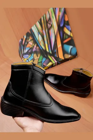 BXXY Men Mid Top Block Heel Regular Boots