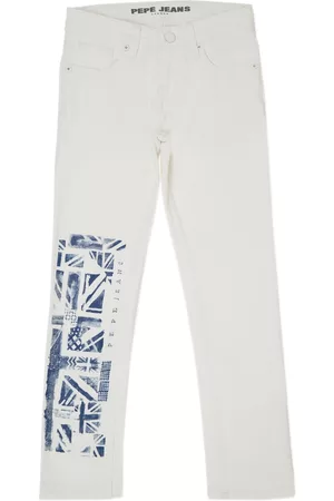 Pepe Jeans Boys Relaxed Printed Fit Cotton Jeans